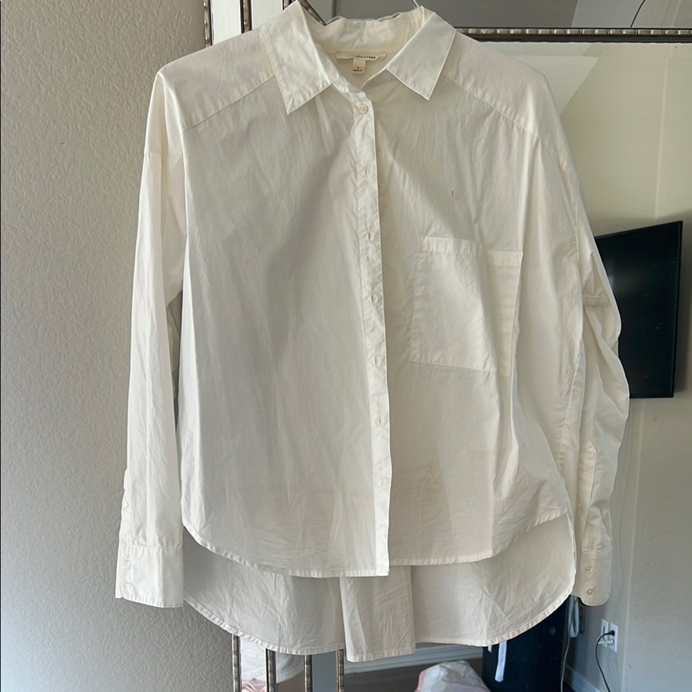 Classic White Button-Up Shirt